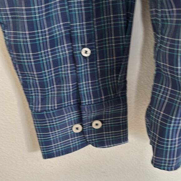 UNTUCKit Long Sleeve Button Down Shirt Navy Plaid Size XL TALL - Picture 5 of 10